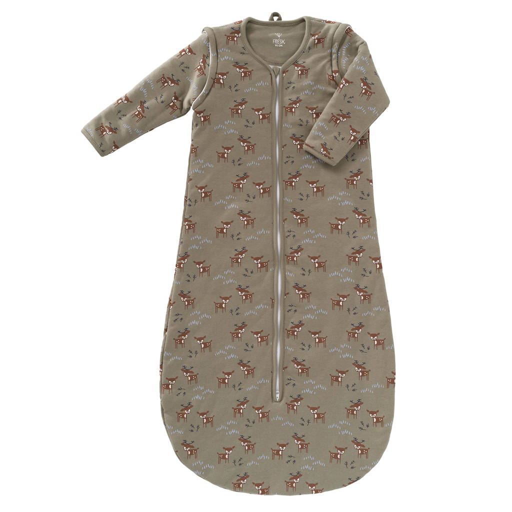 gevoerde baby winter slaapzak Deer olive