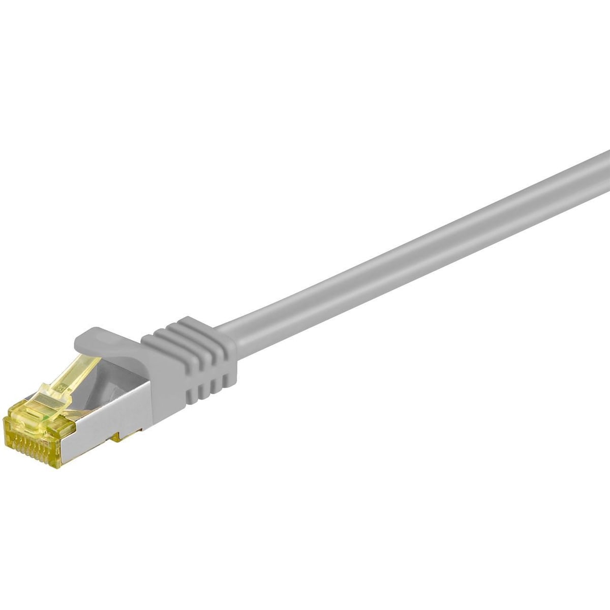RJ45 patchkabel S/FTP (PiMF), 500 MHz, med CAT 7 råkabel, Grå, 30 m