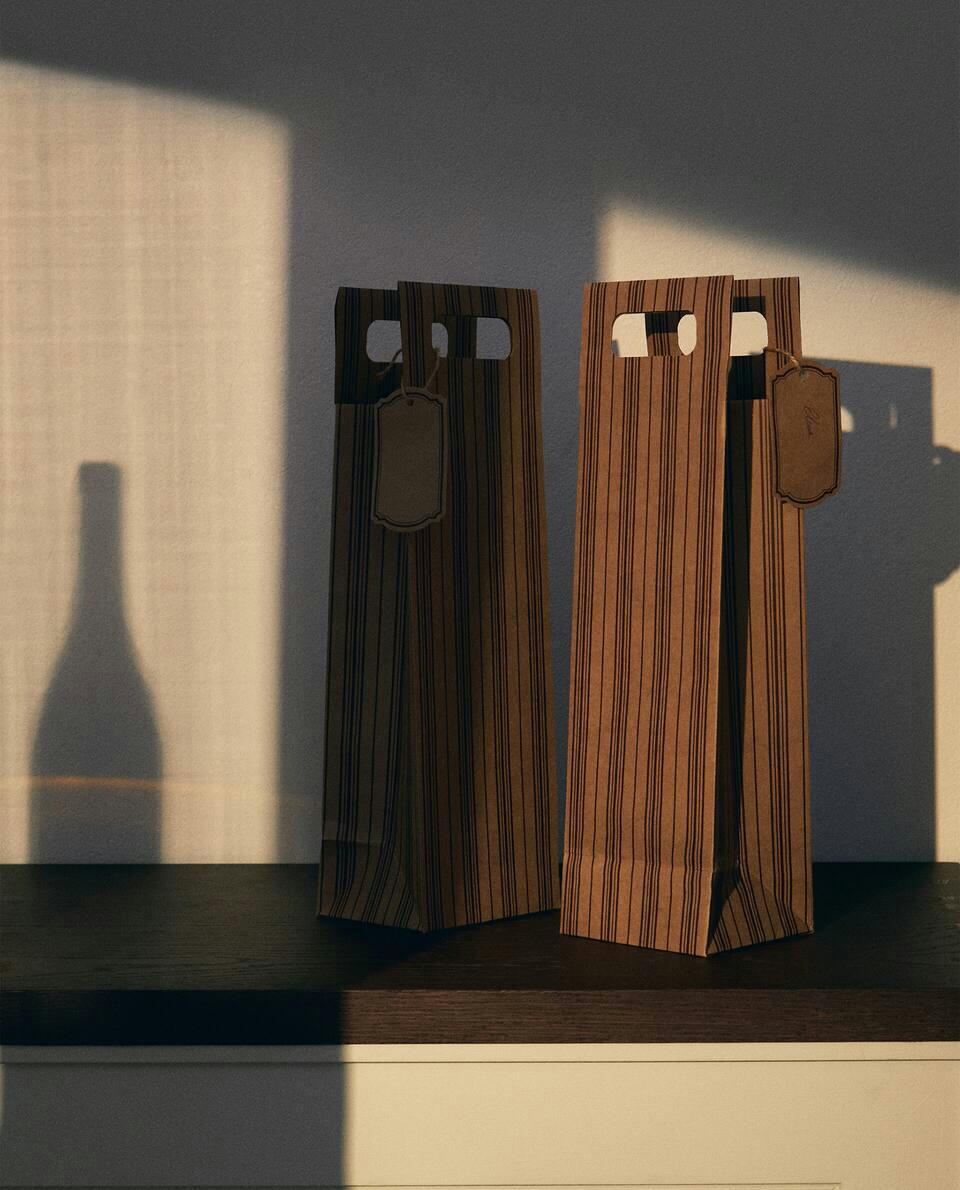 PACOTE DE SACOLAS PARA PRESENTE DE VINHO