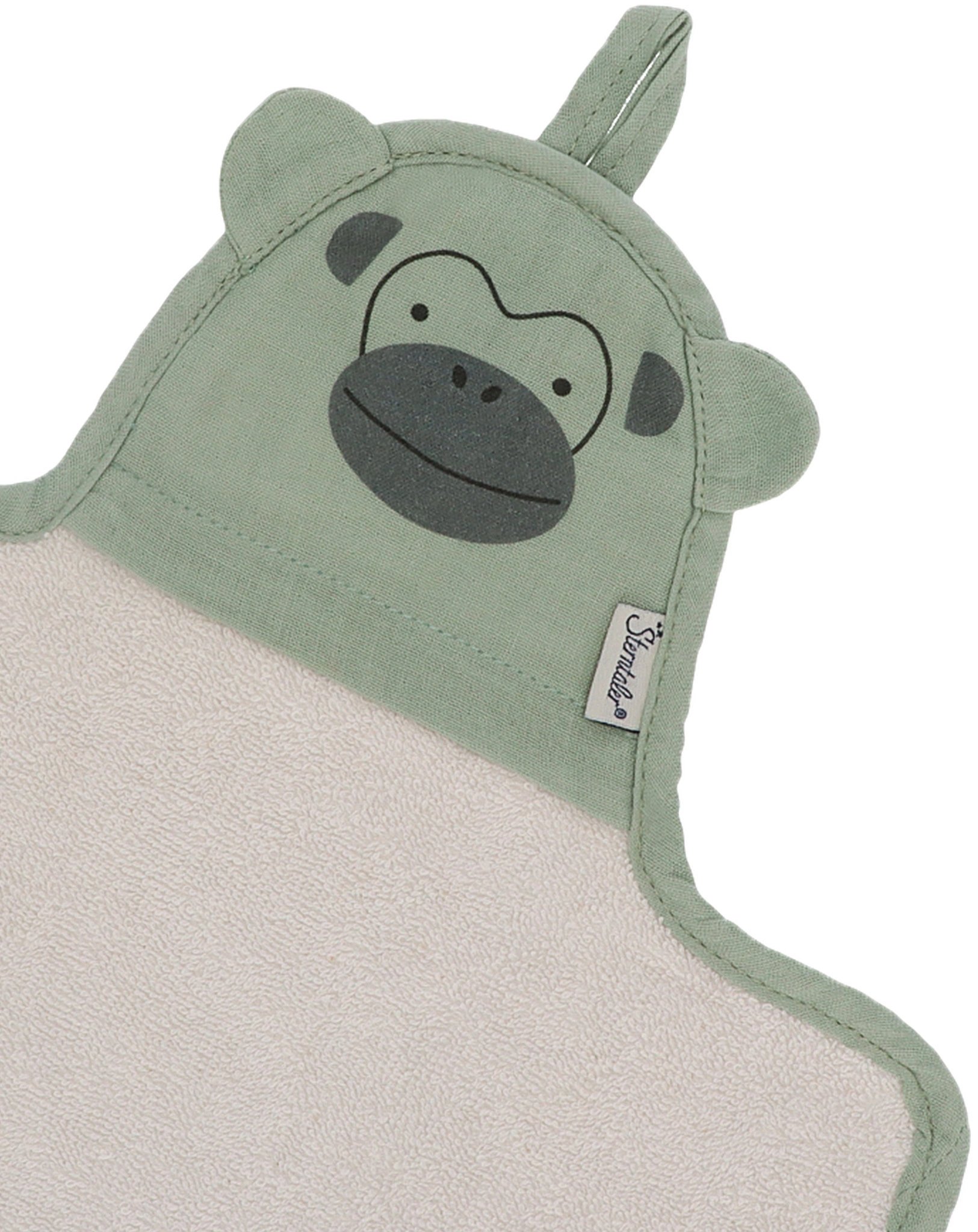 Baby-Waschlappen AFFE ALBERT in grün