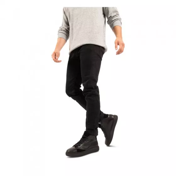 Baskets NOIR DENIM SIDE CUIR