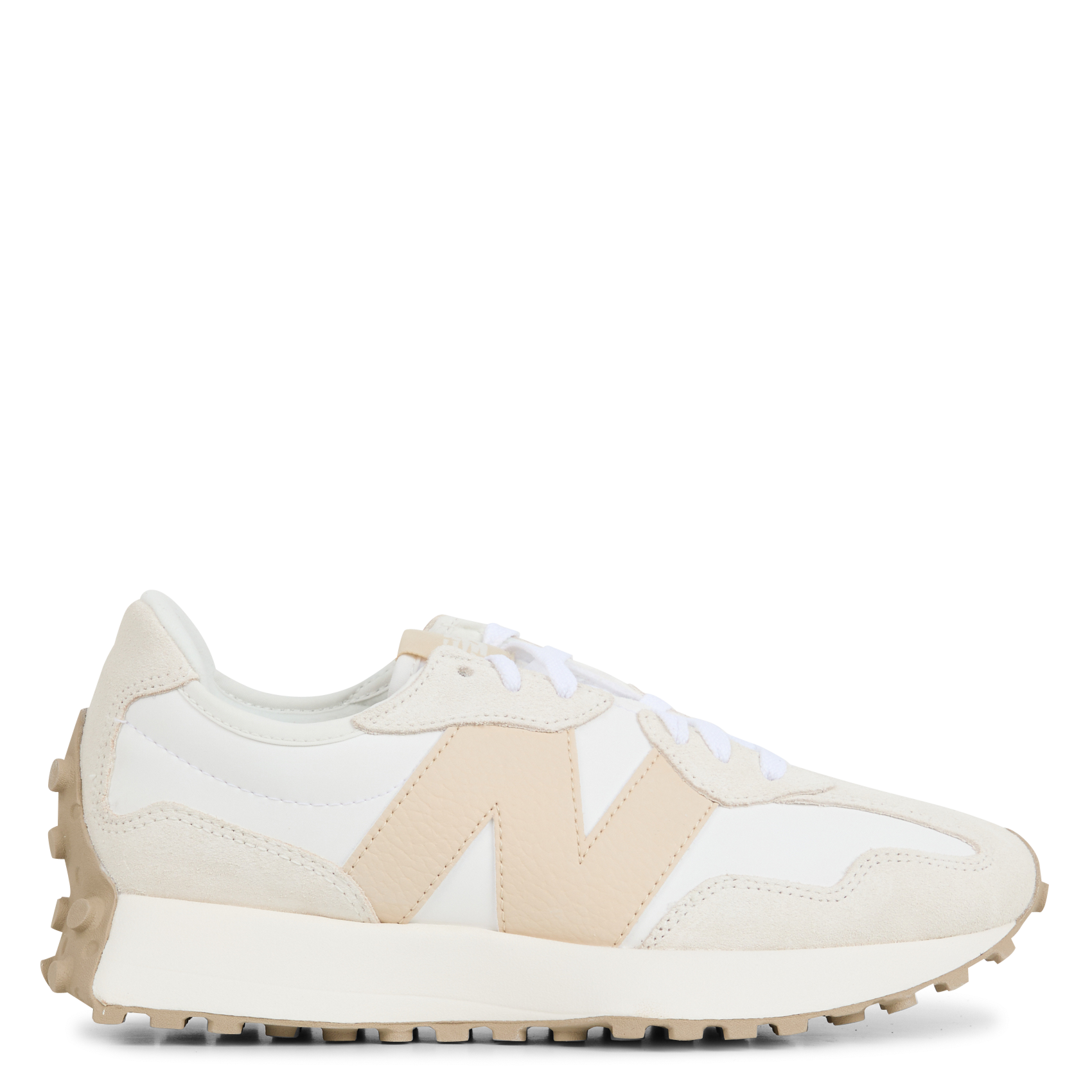 327 - Baskets basses bi-matière | Beige
