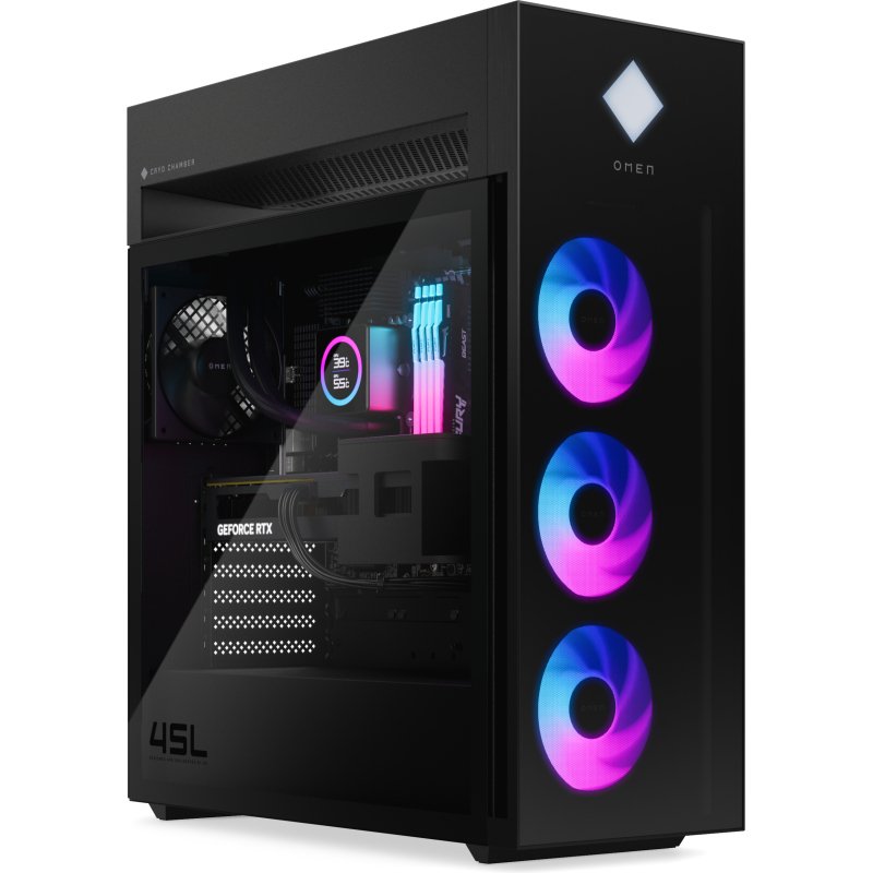 OMEN by HP 45L Gaming Desktop GT22-3031nf Intel Core Ultra 7 265K 64 Go DDR5-SDRAM 4 To SSD NVIDIA GeForce RTX 5070 Windows 11 Home Tower PC AI PC Noir