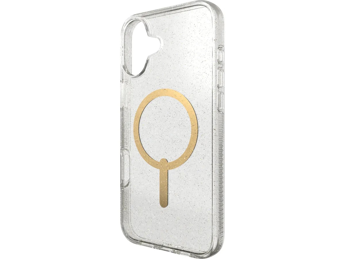 iPhone 16 MagSafe Hülle Milan Snap Case Recycled (702315126) - Gold / Transparent (Glitzer)