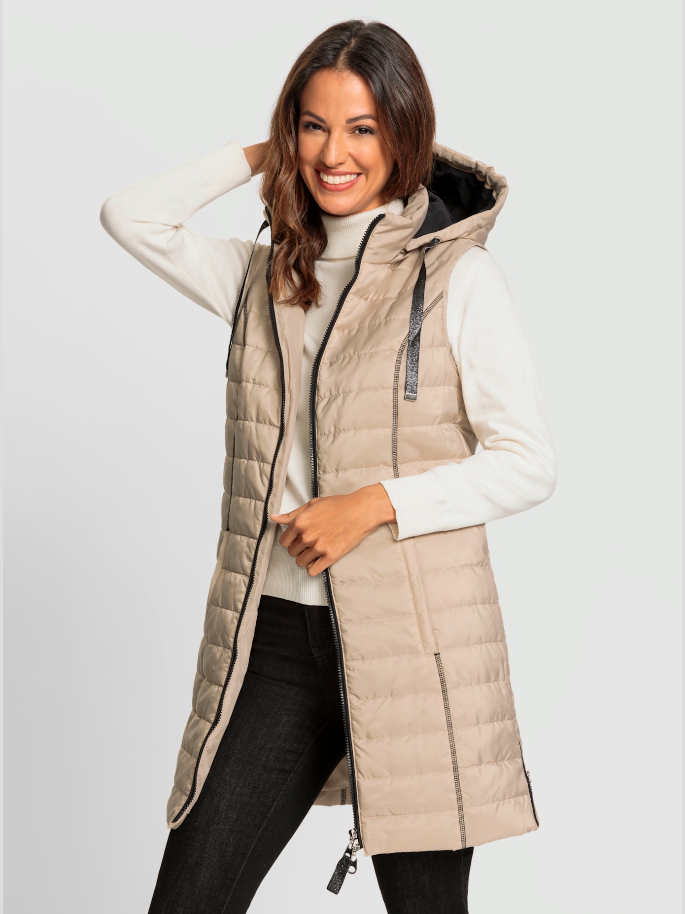 Gilet long jolie coupe longue moderne