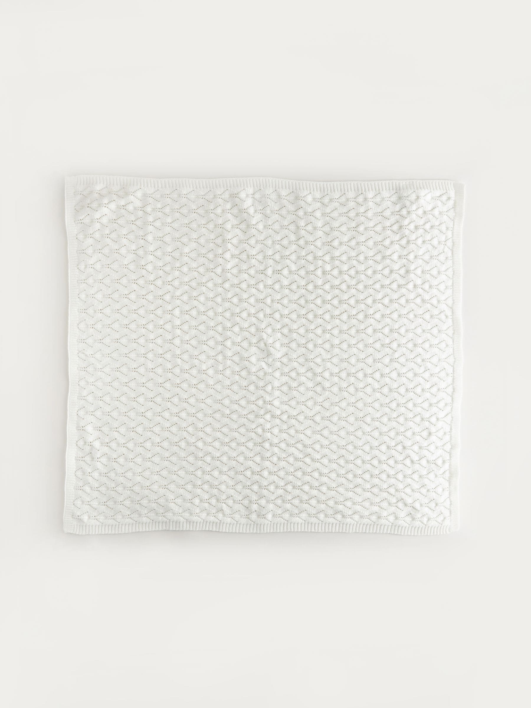 Pointelle Stitch Knitted Blanket