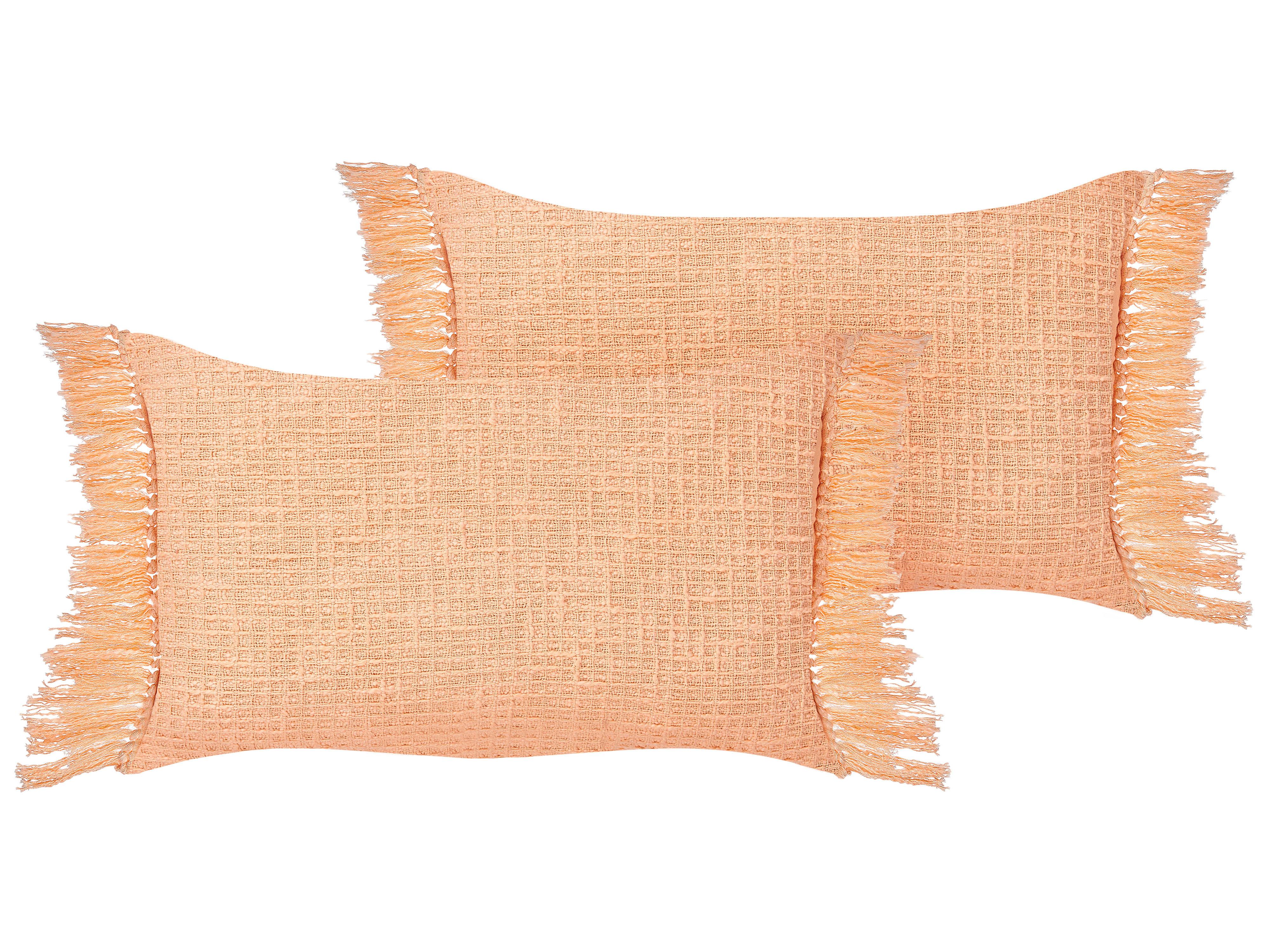 Set van 2 sierkussens TANSY Katoen 40 x 60 cm Oranje effen