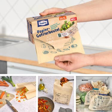 Toppits® Papier-Gefrierbeutel 3L