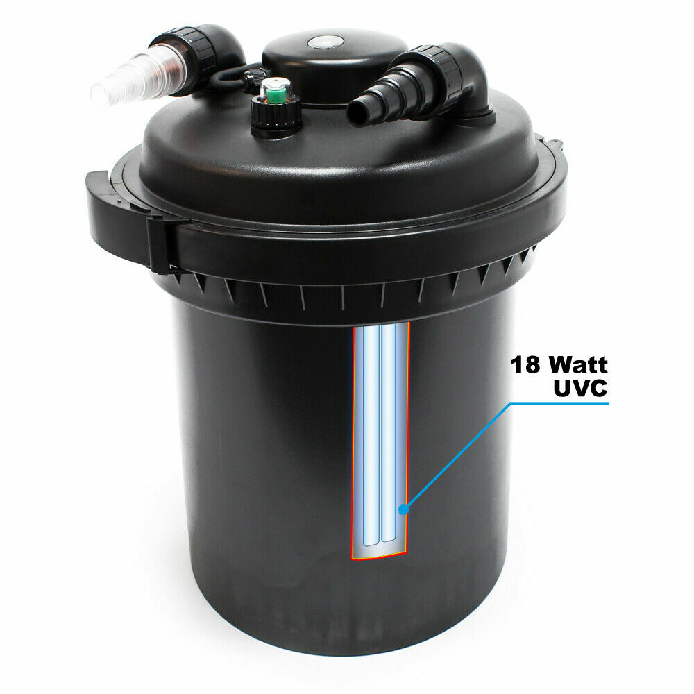 Filtre de bassin à pression stérilisateur uvc 18 watts jusqu'à 30000l