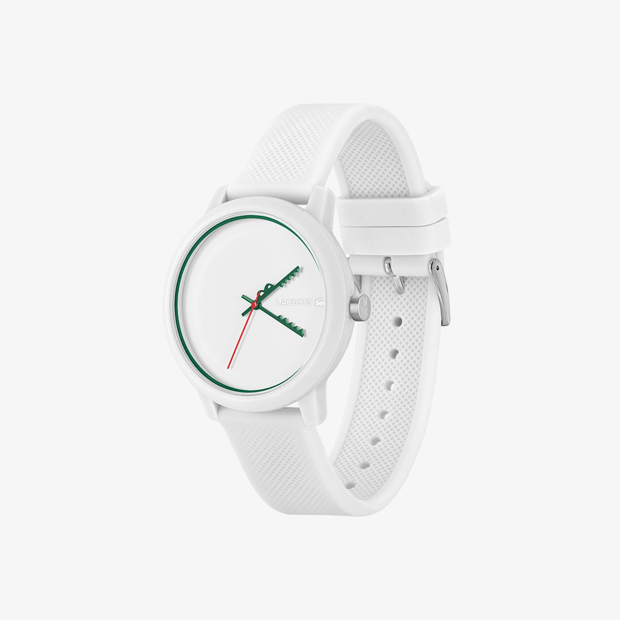 Montre 3 aiguilles crocodile Lacoste.12.12 silicone Montres - Blanc - Lacoste - Homme