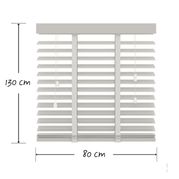 KARWEI houten jaloezie 50 mm wit (kleurnr. 944) 80x130 cm (bxh)