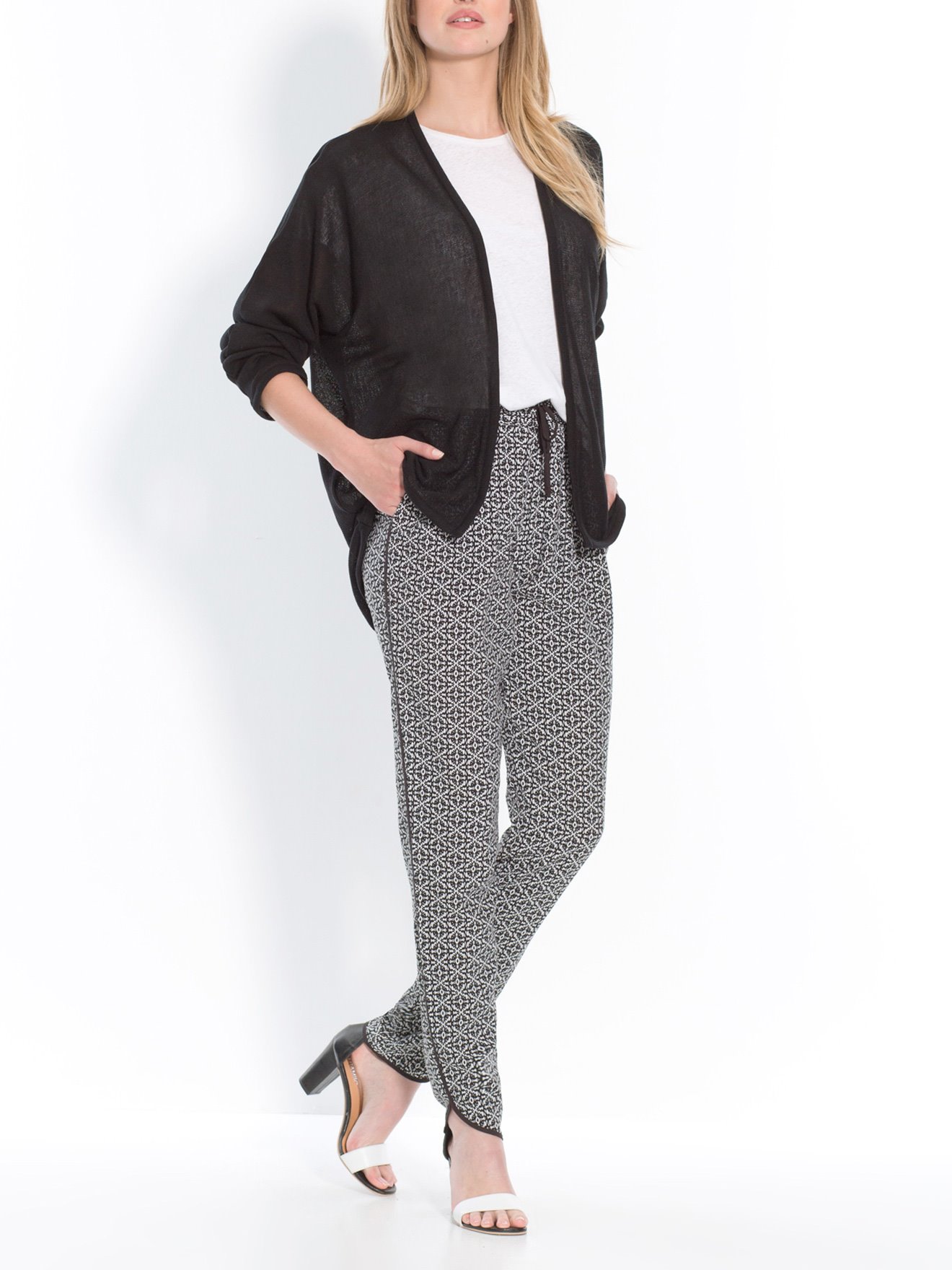 Long gilet manches chauve-souris