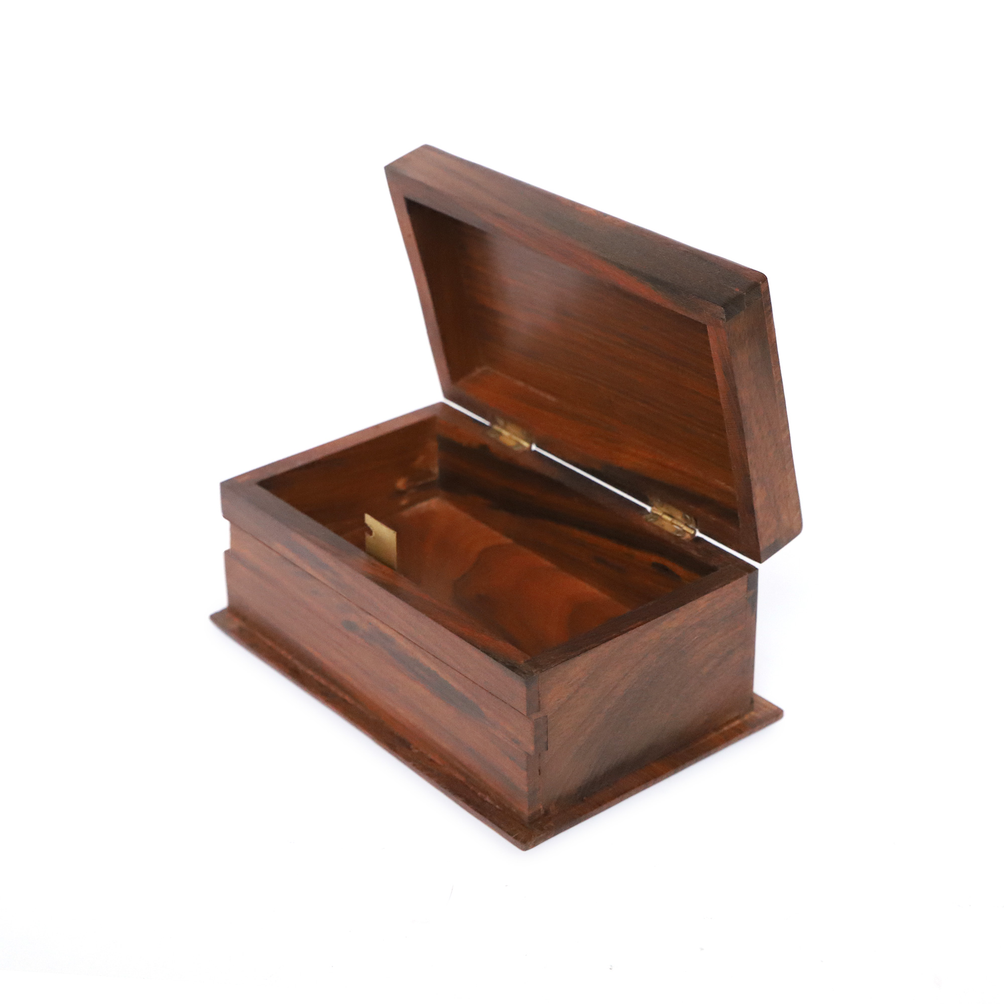Secret Box mit Messingintarsien, braun, gold, B 20,5 cm, L 13 cm, H 9 cm von fischer's lagerhaus