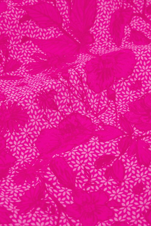 Roze wikkeljurk met bloemenprint