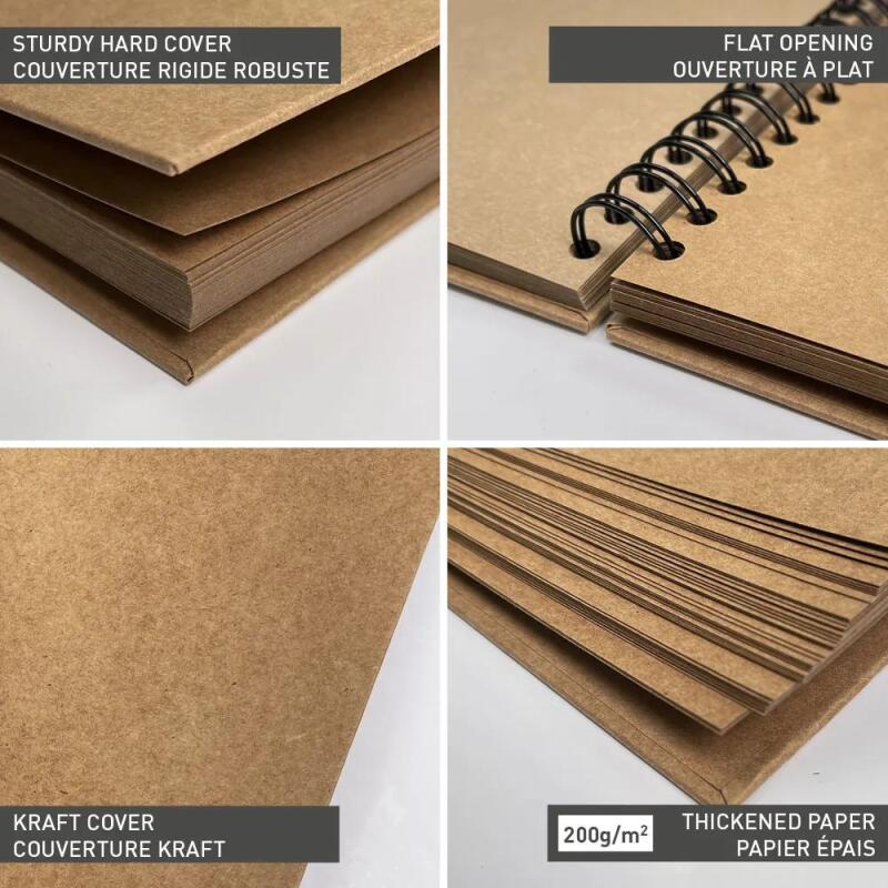 Album à personnaliser de 40 feuilles 200g/m2 au format 27x20cm - Kraft