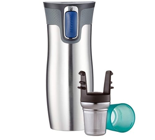 Mug isotherme Westloop argent 47 cl + infuseur à thé - CONTIGO