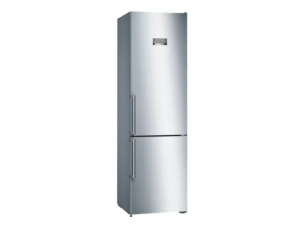 Bosch Serie | 4 KGN397IEQ - Køleskab/fryser - bund-fryser - bredde: 60 cm - dybde: 66 cm - højde: 203 cm - 368 liter - Klasse E - rustfrit stål