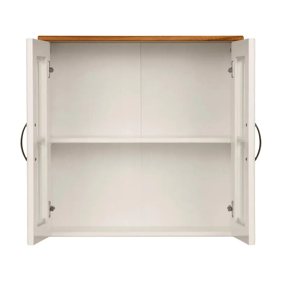 Alby - Wandkast met 2 deuren van grenen in wit