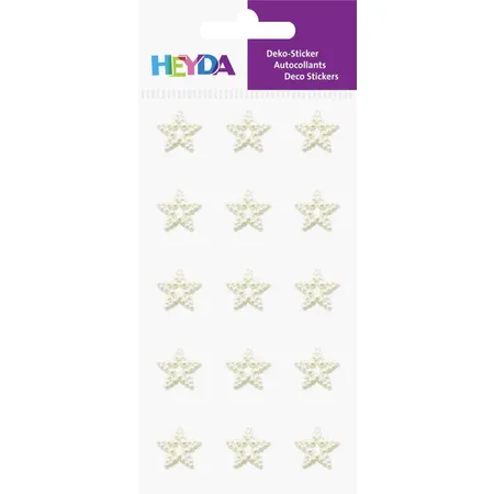Heyda Perlensticker Sterne, weiß
