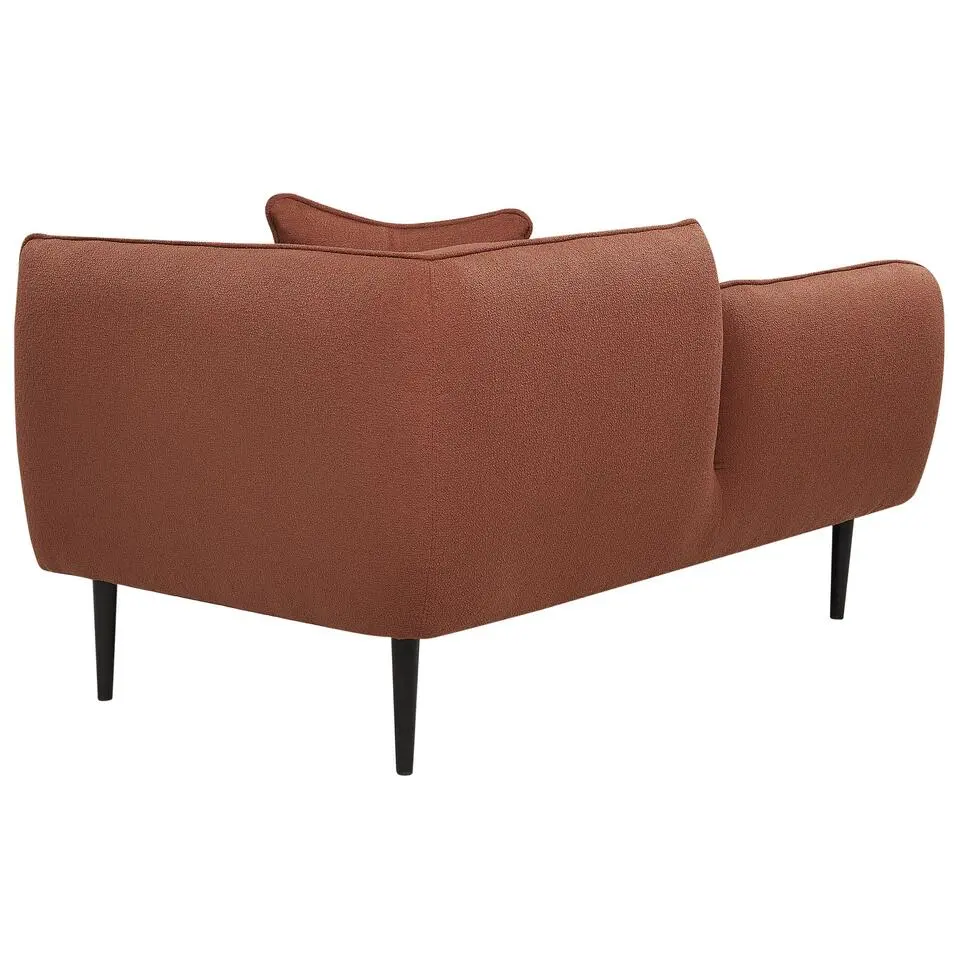 CHEVANNES - Chaise longue - Donkerrood - Bouclé