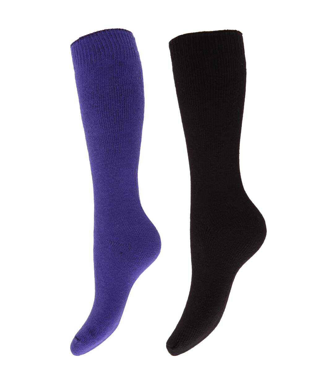 Chaussettes thermiques hautes (2 paires) - Femme (Violet/Noir) - UTW259