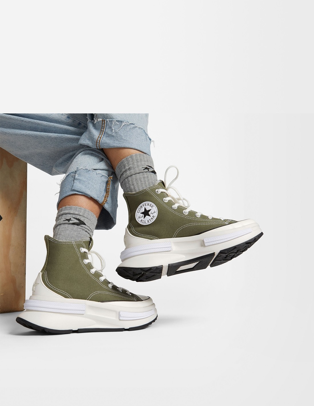 converse Sneakers femme run star legacy cx kaki