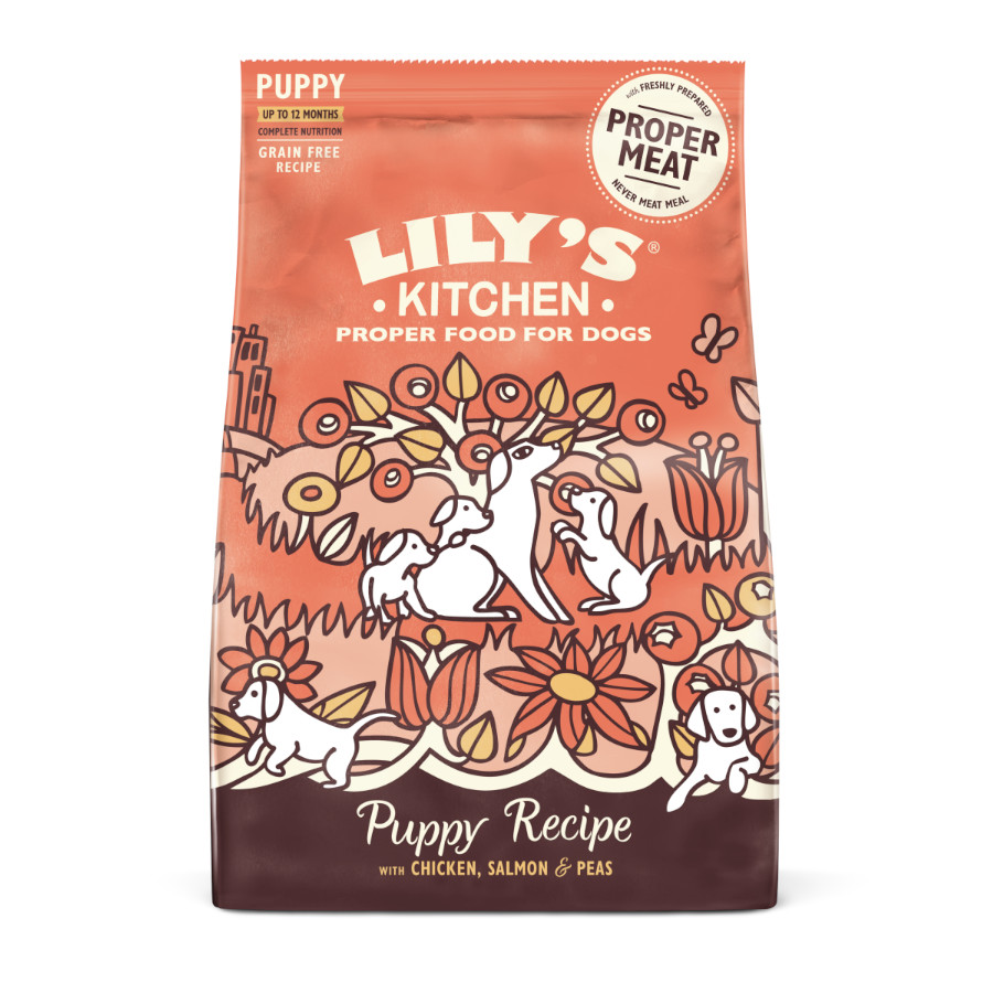 Ração para cães Lily's Kitchen Puppy com frango e salmão