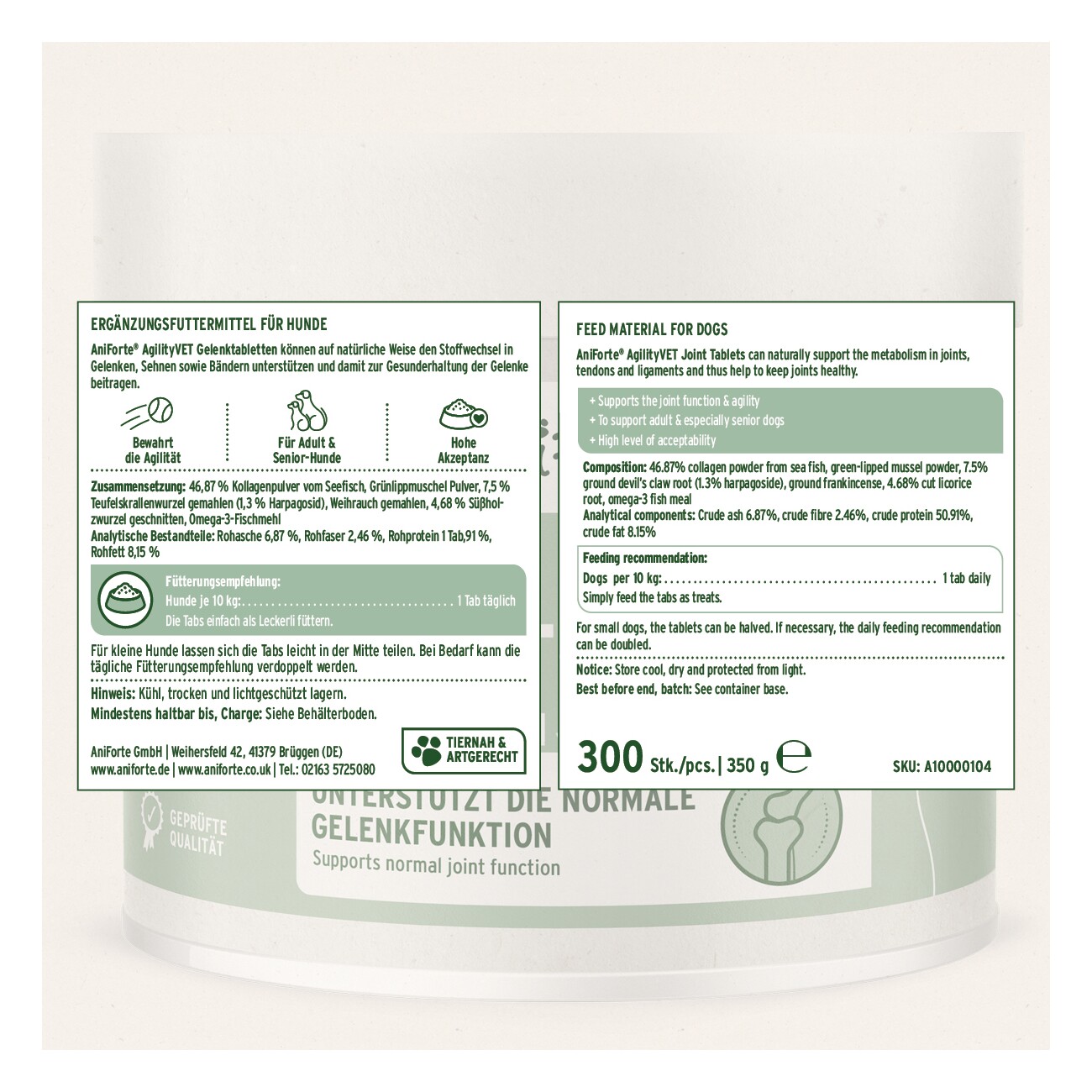 AniForte AgilityVET Gelenktabletten 300 Stück