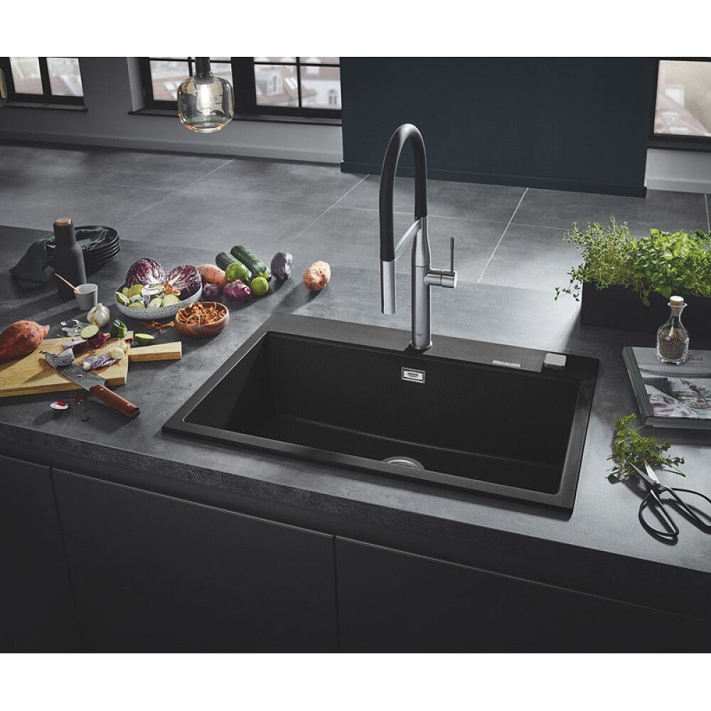 OPPVASKKUM GROHE K700 KOMPOSIT 56X51CM GRANITSVART