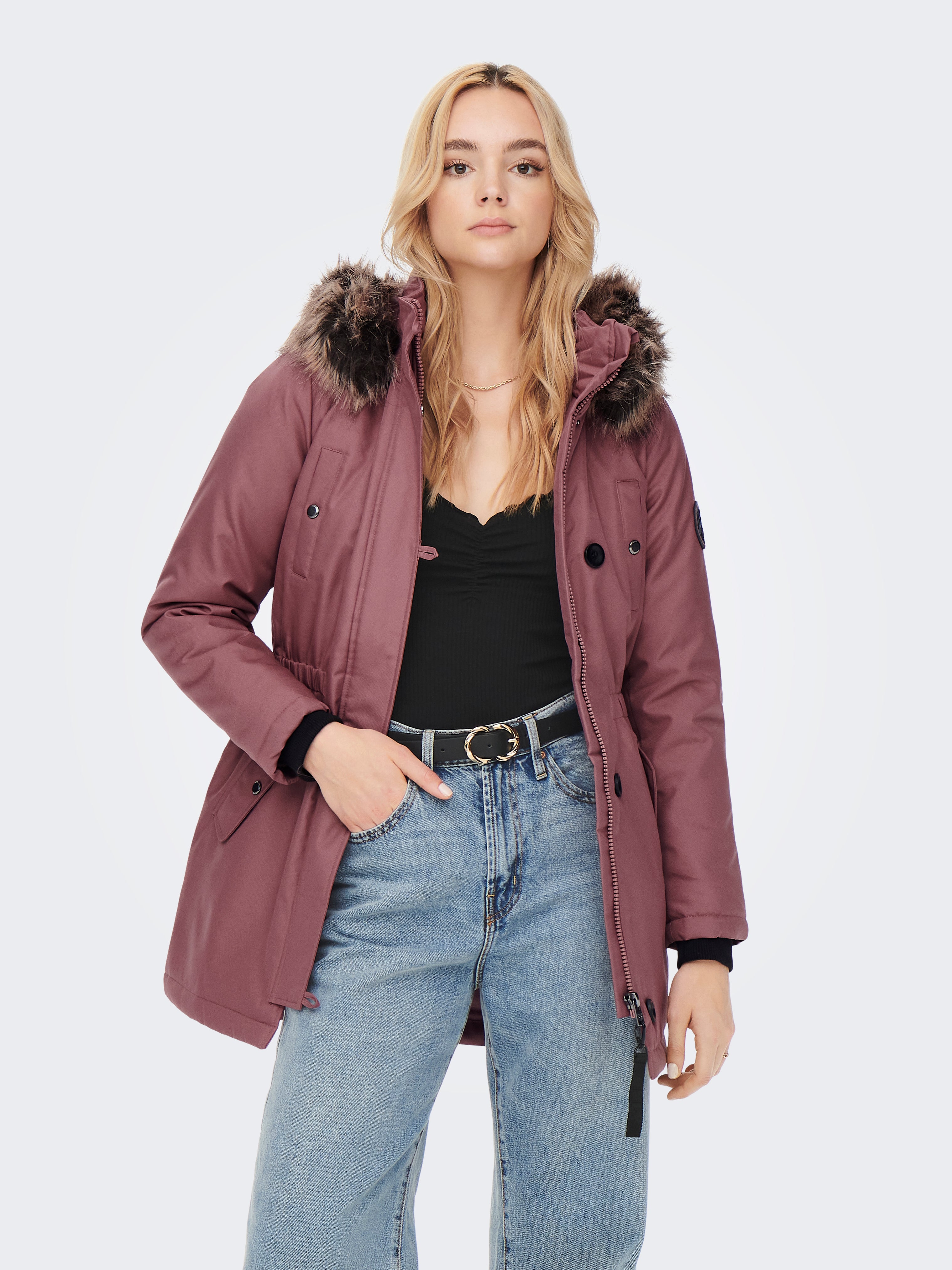 ONLIRIS Langer Parka Rose Brown