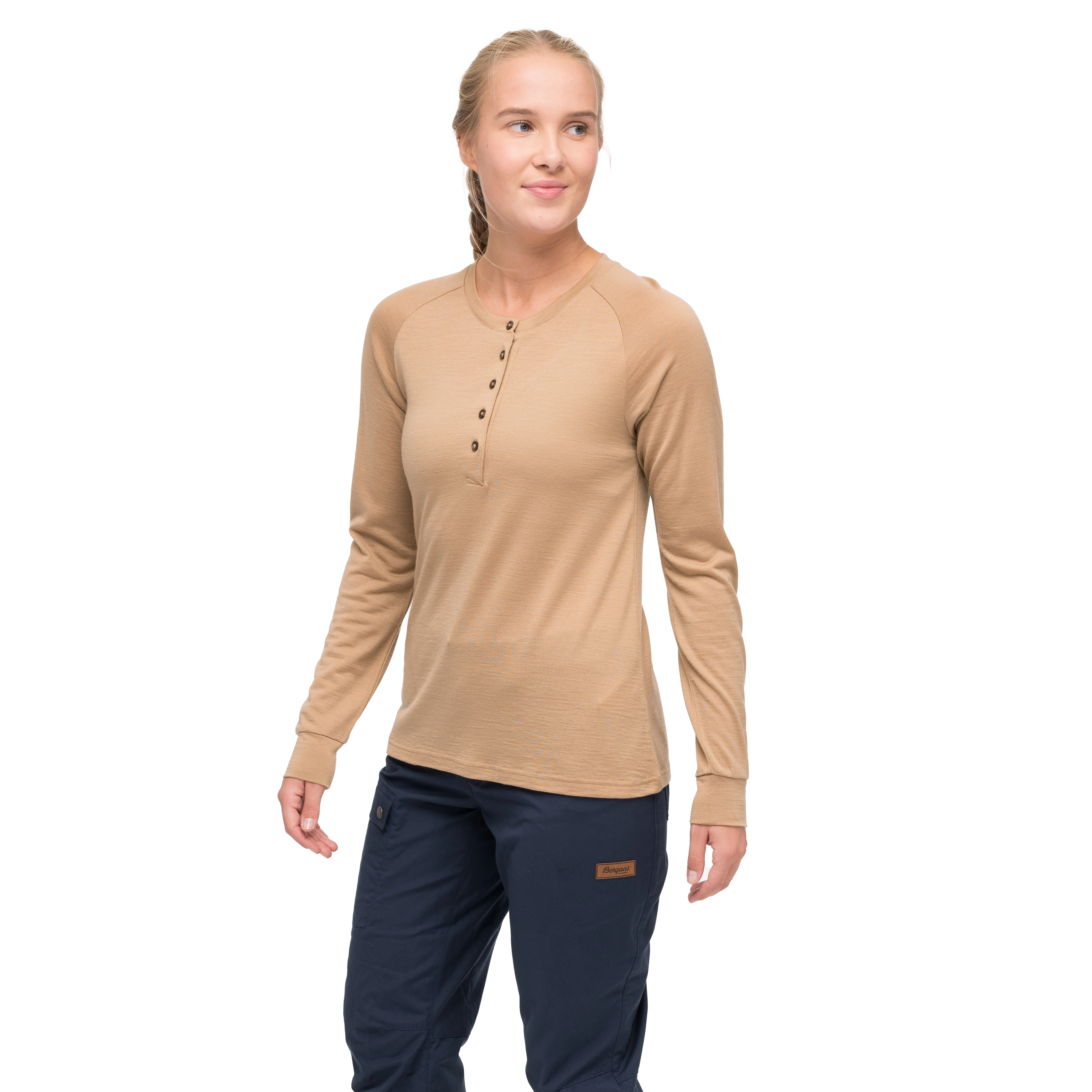 Lysebu Wool Henley Women Warm Sand