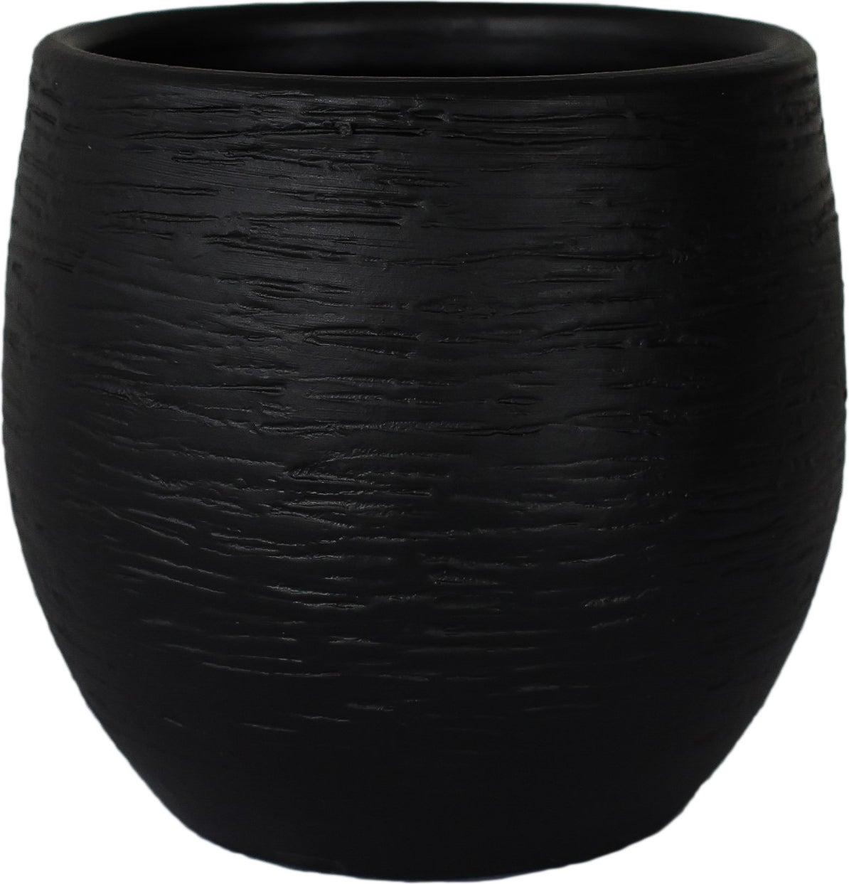 HS bloempot Osaka zwart D 16 H 14 cm