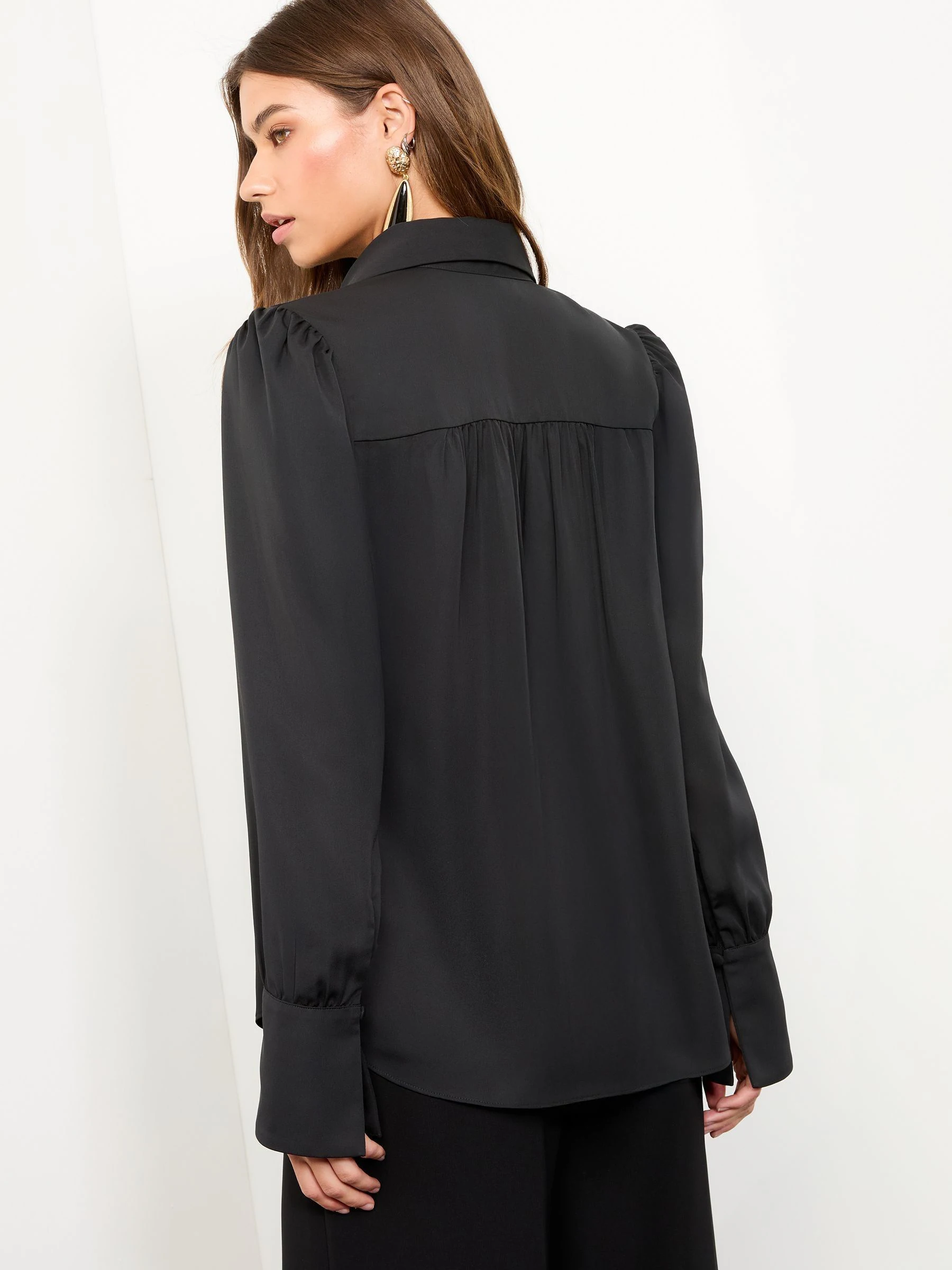 Lipsy Button Through Satin Shirt