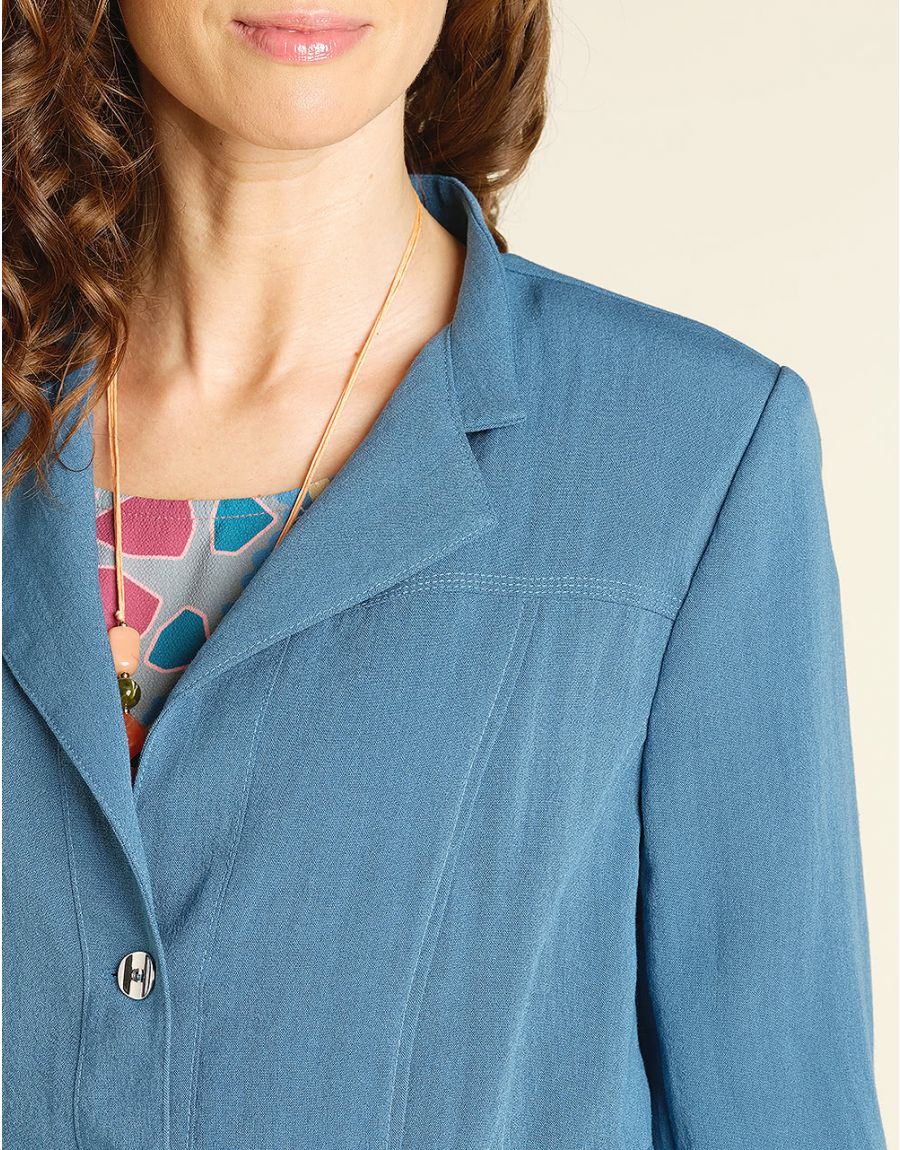 Veste tailleur chic bleue