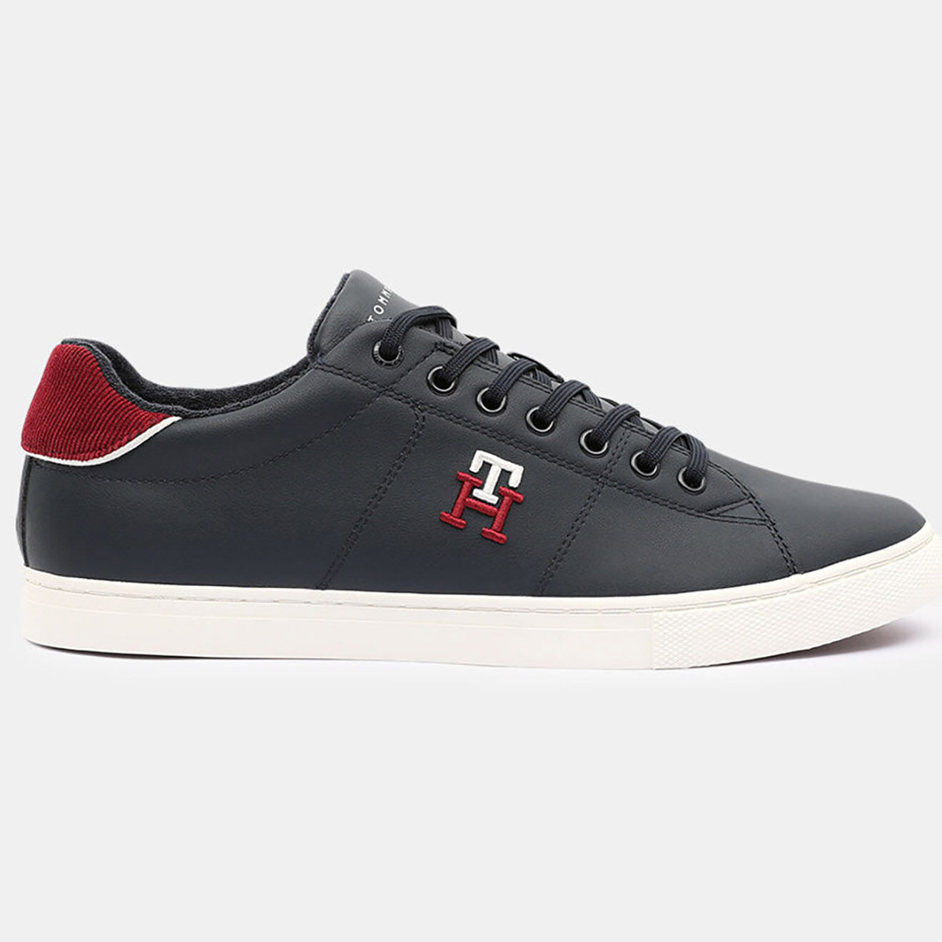 Tommy Hilfiger Baskets en Cuir monogram bleu marine