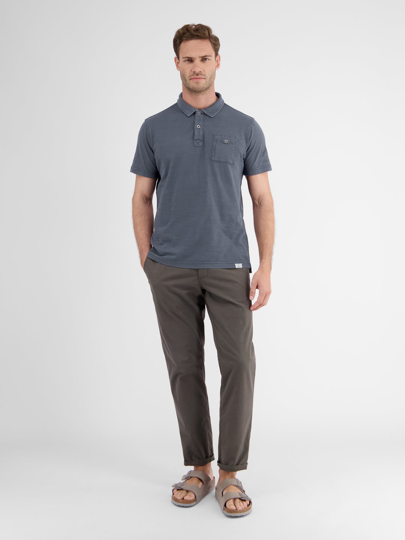 Poloshirt in weicher, gewaschener Jerseyqualität