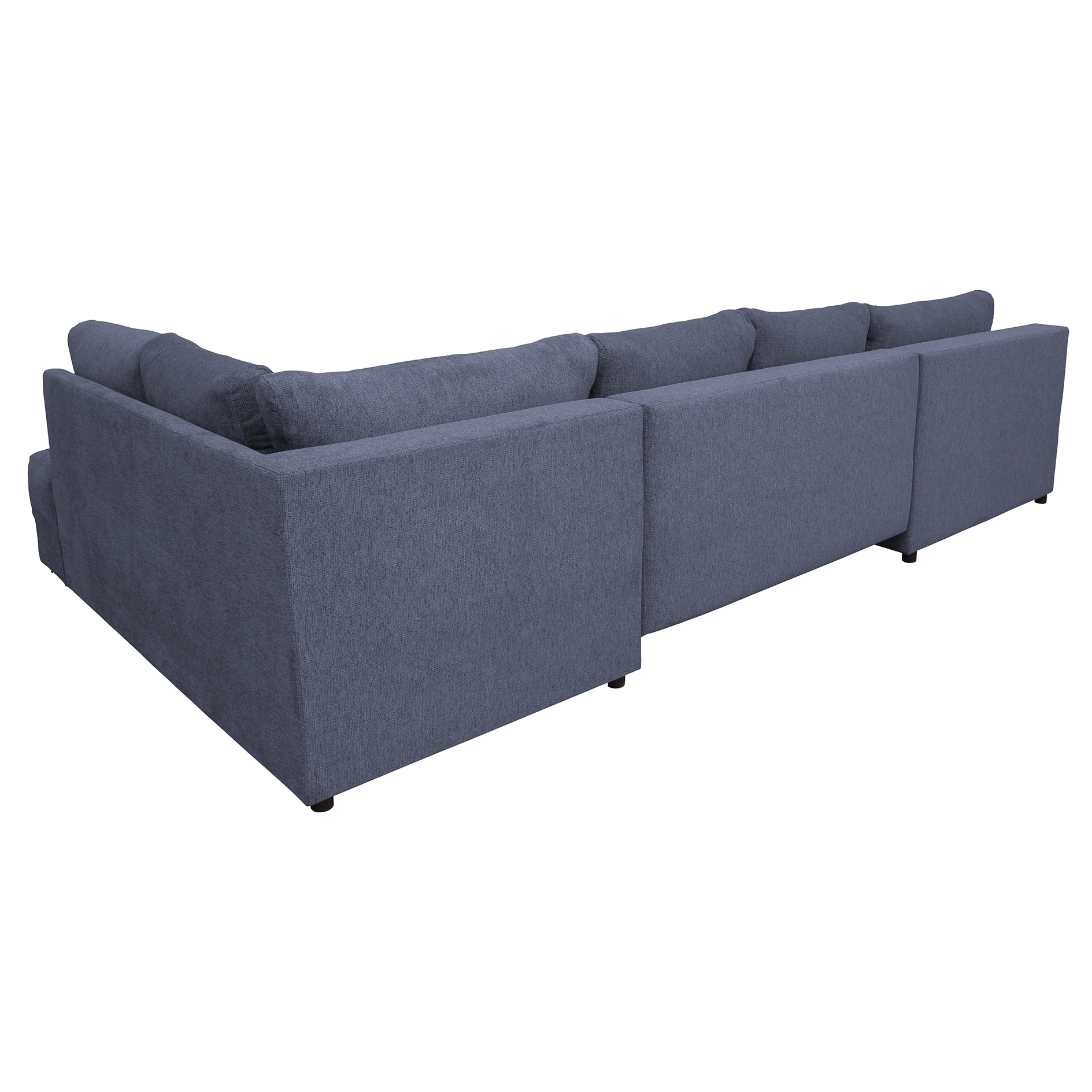 Wohnlandschaft - navy - Liegefunktion und Staukasten - Recamiere links