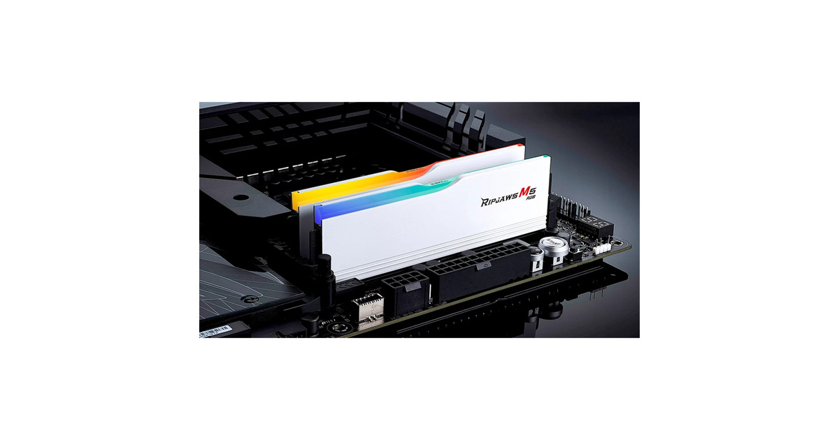G.Skill64 GB DDR5-6800 (2x 32 GB) Kit werkgeheugen  (Wit, F5-6800J3445G32GX2-RM5RW, Ripjaws M5 RGB, XMP)