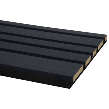 Lattenwand Decowall Acoustic Blend lava eiken, combinatie van verschillende breedtes, 260x30cm, 2 stuks (1.56m2)