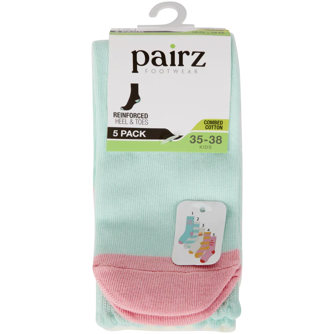 Pairz sokken Maten 31 - 38 | 5 paar | diverse varianten