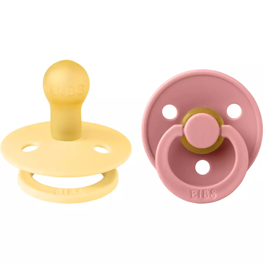 BIBS® Schnuller Colour Pale Butter & Dusty Pink 0-6 Monate, 2 Stk.