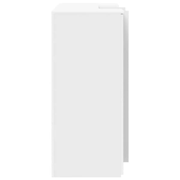 vidaXL Resepsjonspult hvit 135x50x103,5 cm konstruert tre
