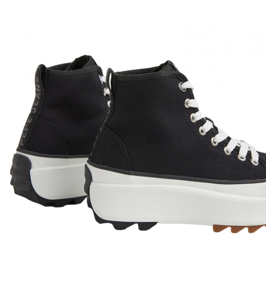 Tênis Pepe Jeans Woking Street Preto - Altura da plataforma: 6,8 cm -
