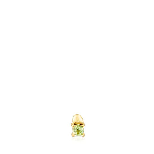Novo piercing Motif com esfera de aço banhada a ouro e peridoto