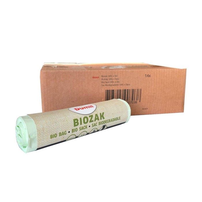 72st Biozakken 140 liter groen 70x125 cm composteerbaar Doos 24 rollen à 3 stuks (8713815707010)