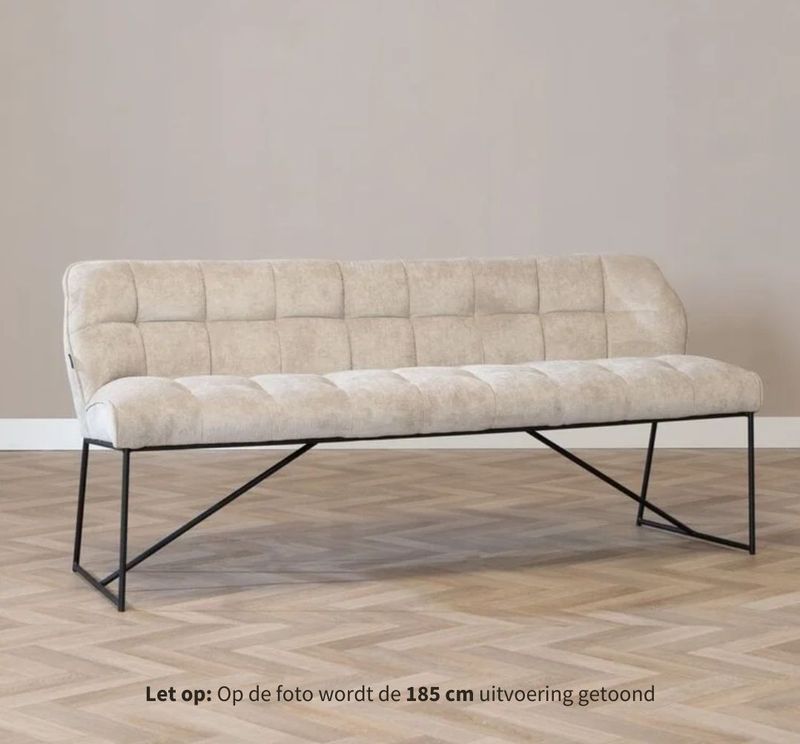 Eetkamerbank - Jelle - Waterafstotend - Polyester - 220 cm
