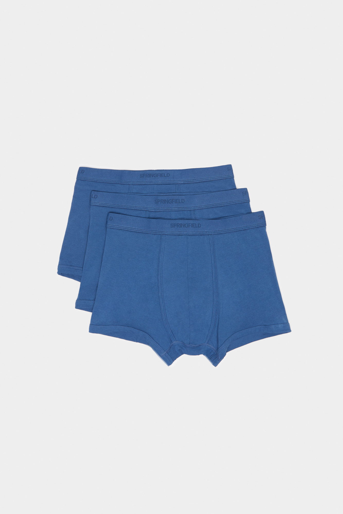Pacote com 3 cuecas boxer básicas de algodão