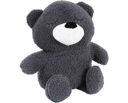 Teddy deurstopper, crème, blauw, antraciet, 25x18x25 cm