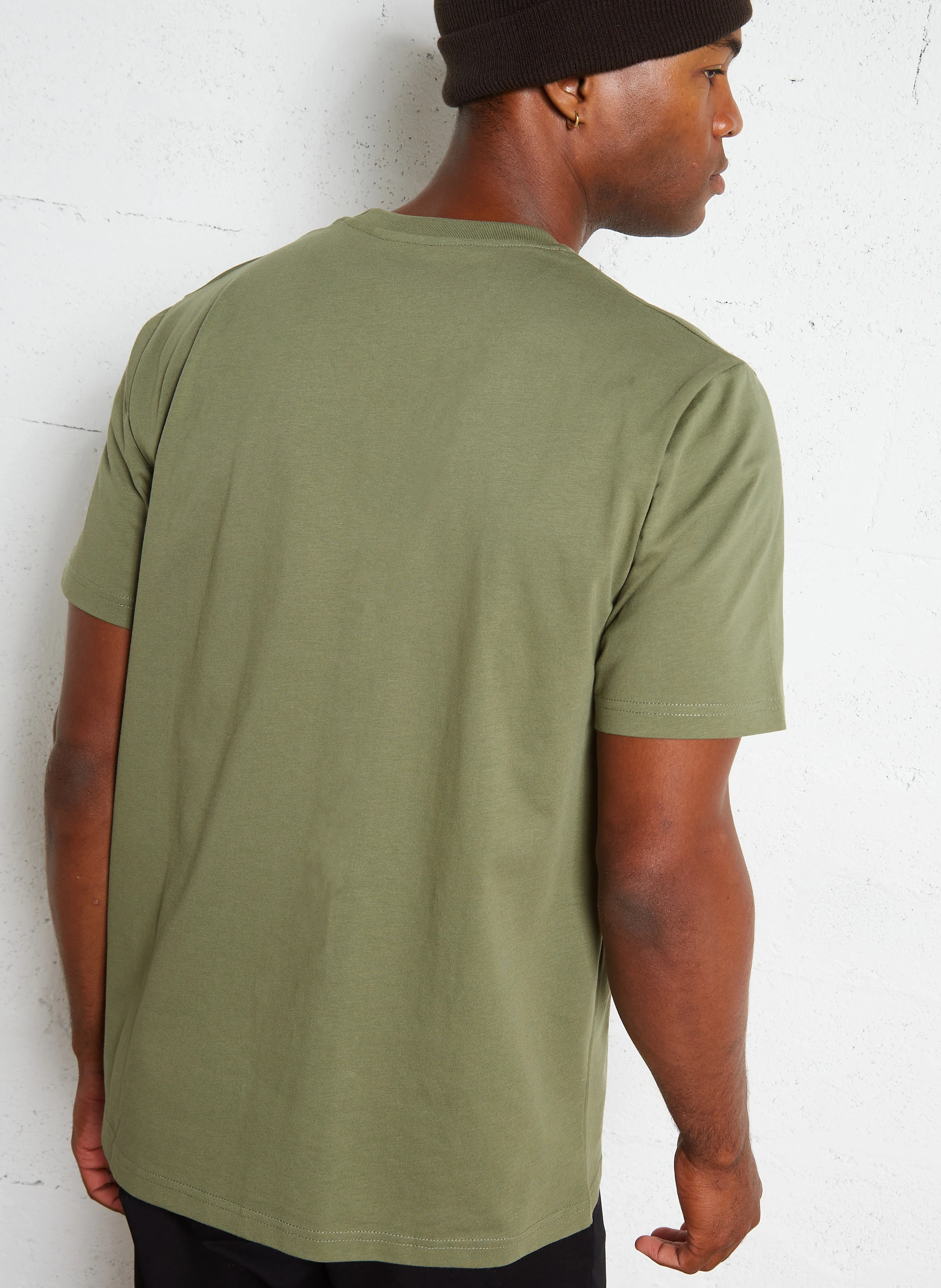 Tee-shirt droit sérigraphié en coton | Vert