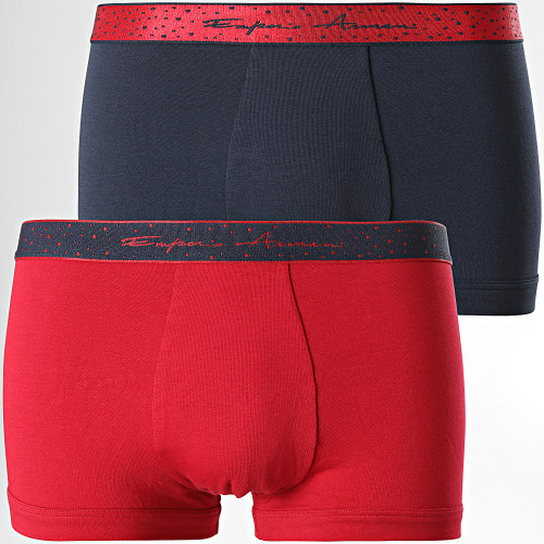 Lot De 2 Boxers 111210-1A598 Rouge Bleu Marine